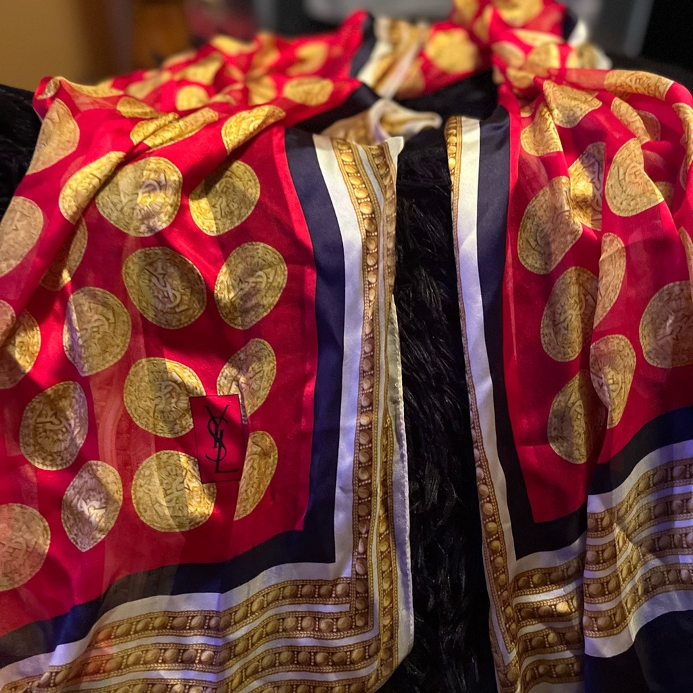 Authentic Brand New Yves Saint Laurent Silk Scarf❤️